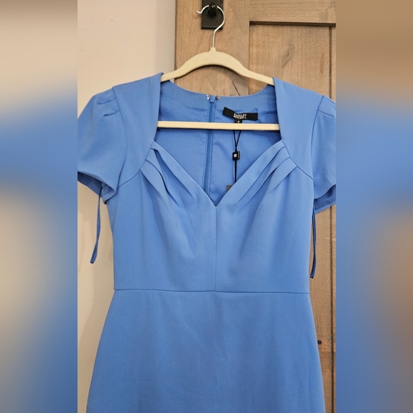 BADGLEY MISCHKA  Regatta Blue Sheath Midi Dress. Size 4 NWT - Picture 12 of 15